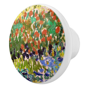 Van Gogh bloeiende tuin in Arles Floral Fine Art Keramische Knop