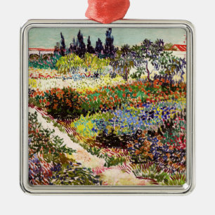 Van Gogh bloeiende tuin in Arles Floral Fine Art Metalen Ornament