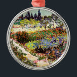 Van Gogh bloeiende tuin in Arles Floral Fine Art Metalen Ornament<br><div class="desc">Vincent Van Gogh die bloeiende tuin in Arles with Path Fine Art Vincent Willem van Gogh was een postpressionistische schilder wiens werk een verreikende invloed had op de kunst van de 20e eeuw. Zijn productie omvat portretten, zelfportretten, landschappen en nog steeds levenden van cypersen, bloemenvelden, bloeiende bomen, tuinen, tarwevelden en...</div>