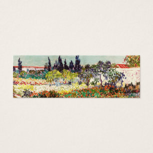 Van Gogh bloeiende tuin in Arles Floral Fine Art Mini Visitekaartjes