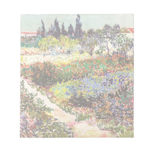 Van Gogh bloeiende tuin in Arles Floral Fine Art Notitieblok