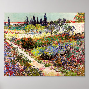 Van Gogh bloeiende tuin in Arles Floral Fine Art Poster
