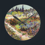 Van Gogh bloeiende tuin in Arles Floral Fine Art Ronde Klok<br><div class="desc">Vincent Van Gogh die bloeiende tuin in Arles with Path Fine Art Vincent Willem van Gogh was een postpressionistische schilder wiens werk een verreikende invloed had op de kunst van de 20e eeuw. Zijn productie omvat portretten, zelfportretten, landschappen en nog steeds levenden van cypersen, bloemenvelden, bloeiende bomen, tuinen, tarwevelden en...</div>