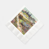 Van Gogh bloeiende tuin in Arles Floral Fine Art Servet (Hoek)