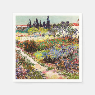 Van Gogh bloeiende tuin in Arles Floral Fine Art Servet