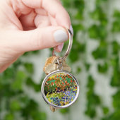 Van Gogh bloeiende tuin in Arles Floral Fine Art Sleutelhanger (Hand)