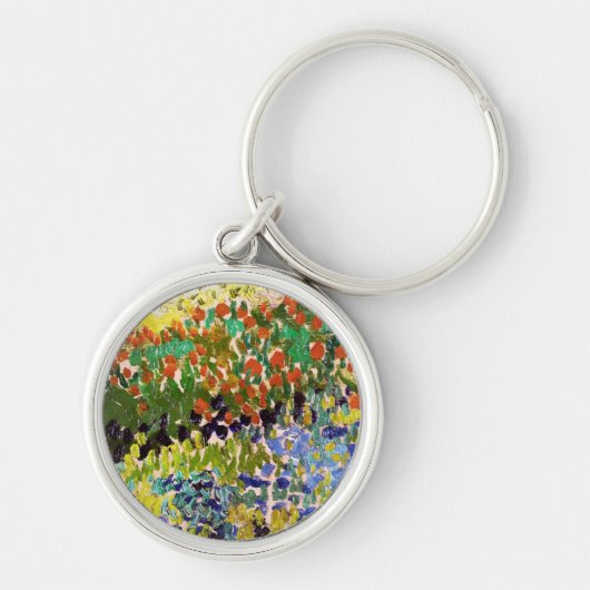 Van Gogh bloeiende tuin in Arles Floral Fine Art Sleutelhanger (Voorkant)