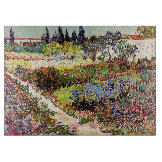 Van Gogh bloeiende tuin in Arles Floral Fine Art Snijplank (Voorkant)