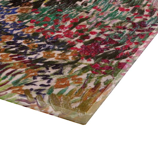 Van Gogh bloeiende tuin in Arles Floral Fine Art Snijplank (Hoek)