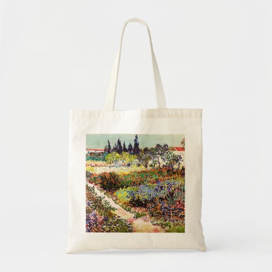 Van Gogh bloeiende tuin in Arles Floral Fine Art Tote Bag (Voorkant)