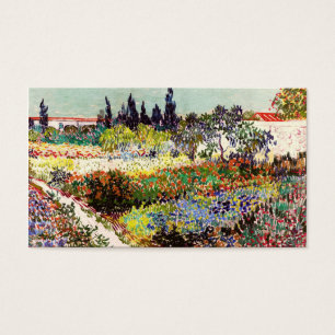 Van Gogh bloeiende tuin in Arles Floral Fine Art Visitekaartjes