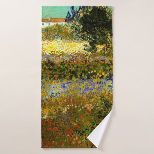 Van Gogh - bloeiende tuin, indrukwekkend Badhanddoek (Badhanddoek)