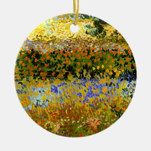 Van Gogh - Bloeiende tuin Keramisch Ornament (Voorkant)