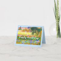 VAN GOGH "Bloeiende tuin met pad " Verjaardag