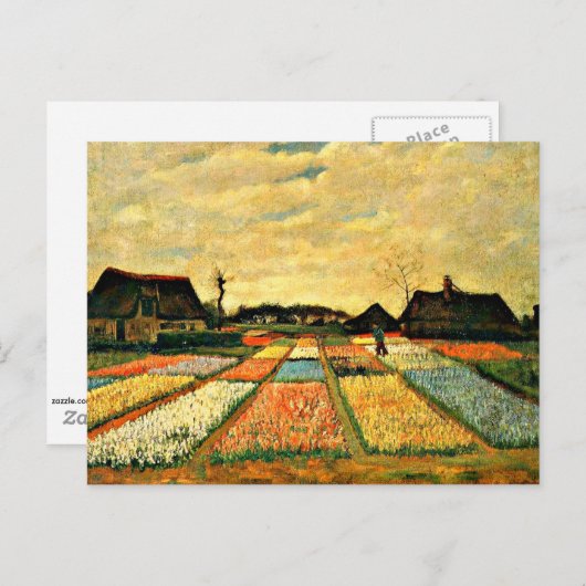 Van Gogh - Bloembedden in Nederland Briefkaart (Voorkant / Achterkant)