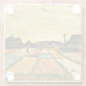 Van Gogh - Bloembedden in Nederland Glazen Onderzetter (Achterkant)