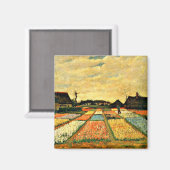 Van Gogh - Bloembedden in Nederland Magneet (Voorkant / Achterkant)