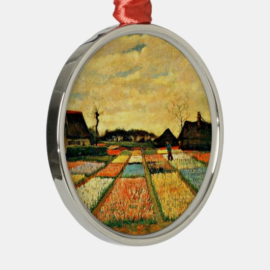 Van Gogh - Bloembedden in Nederland Metalen Ornament (Rechts)
