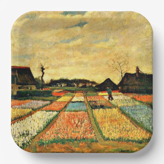 Van Gogh - Bloembedden in Nederland Papieren Bordje (Voorkant)