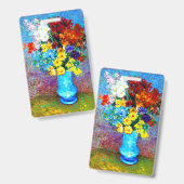 Van Gogh Bloemen in een Blauwe Vaas Badge (Voor- en achterkant)