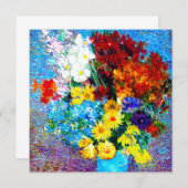 Van Gogh Bloemen in een Blauwe Vaas Kaart (Voorkant / Achterkant)