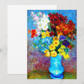 Van Gogh Bloemen in een Blauwe Vaas Kaart (Voorkant / Achterkant)