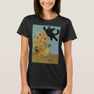 Van Gogh Bloemen Kat Zonnebloemen T-shirt