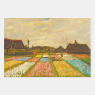 Van Gogh Bloemenbedden, Boerderij en Rozen Inpakpapier Vel