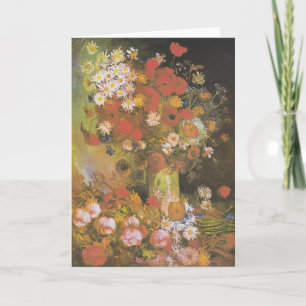 Van Gogh Bloemstilleven Rode klaprozen en rozen Kaart