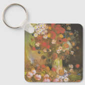Van Gogh Bloemstuk Rode Klaprozen & Rozen Sleutelhanger (Voorkant)