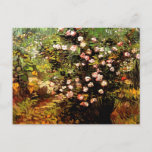 Van Gogh - Blooming Roos Struik Briefkaart<br><div class="desc">Blooming Roos Struik,  mooi kunstschilderij van Vincent van Gogh</div>