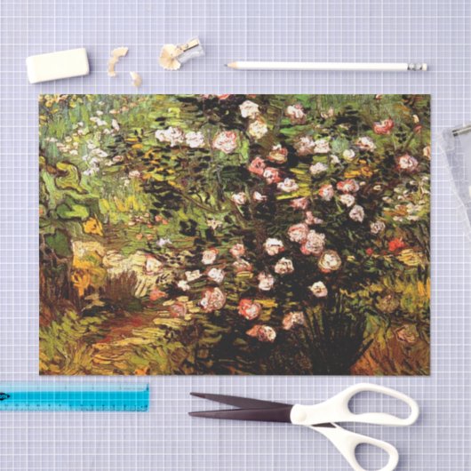 Van Gogh - Blooming Roos Struik Tissuepapier (Craft)