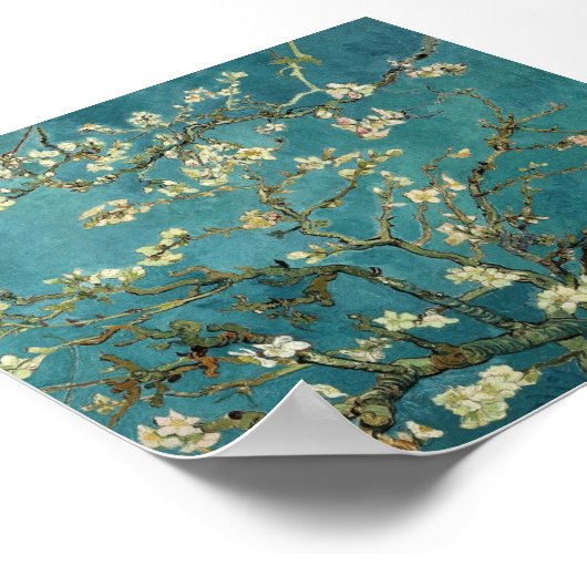 Van Gogh - Blossomalamandelboom Poster (Hoek)