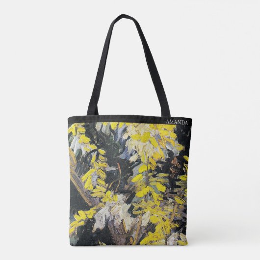 Van Gogh – Blossoming Acacia Branches Personalized Tote Bag (Achterkant)