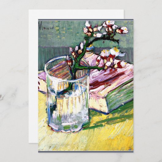 Van Gogh - Blossoming Almond Branch met boek (Voorkant / Achterkant)