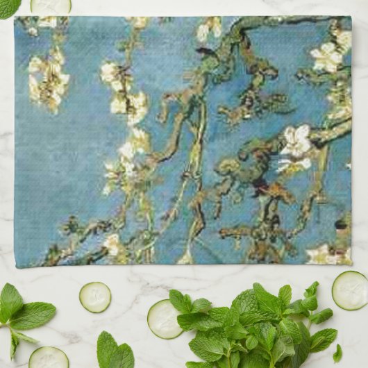 Van Gogh Blossoming Almond Tree  Art Theedoek (Gevouwen)