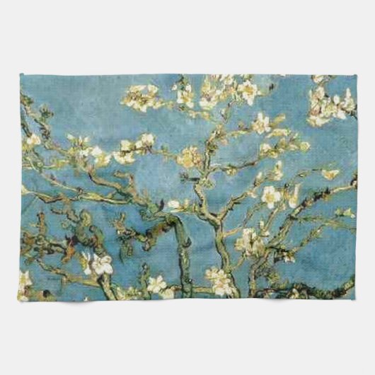 Van Gogh Blossoming Almond Tree Art Theedoek (Horizontaal)