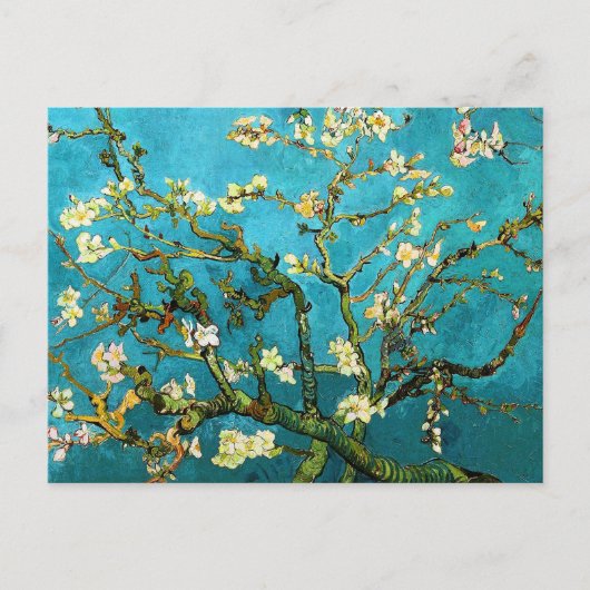 Van Gogh Blossoming Almond Tree Fine Art Briefkaart (Voorkant)