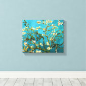 Van Gogh Blossoming Almond Tree Fine Art Canvas Afdruk (Insitu (Houten vloer))