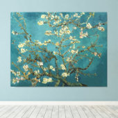 Van Gogh Blossoming Almond Tree  Fine Art Canvas Afdruk (Insitu (Houten vloer))