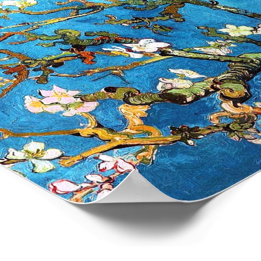 Van Gogh Blossoming Almond Tree Fine Art Poster (Hoek)