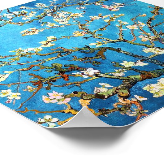 Van Gogh Blossoming Almond Tree Fine Art Poster (Hoek)