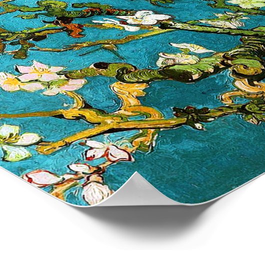 Van Gogh Blossoming Almond Tree Fine Art Poster (Hoek)