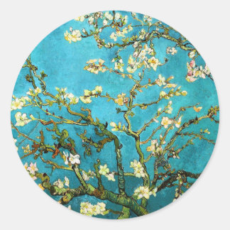 Van Gogh Blossoming Almond Tree Fine Art Ronde Sticker