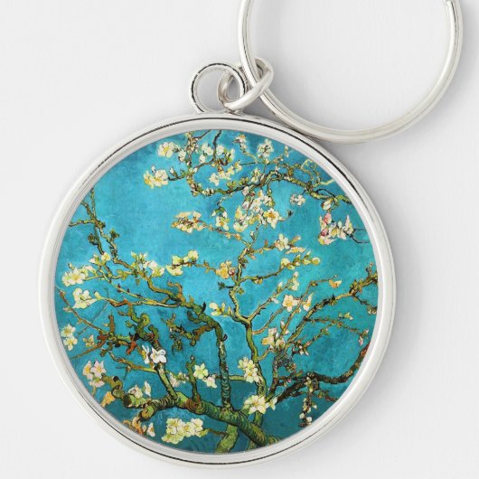 Van Gogh Blossoming Almond Tree Fine Art Sleutelhanger (Voorkant)