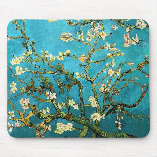 Van Gogh Blossoming het Fijne Art. van de Boom van Muismat (Voorkant)