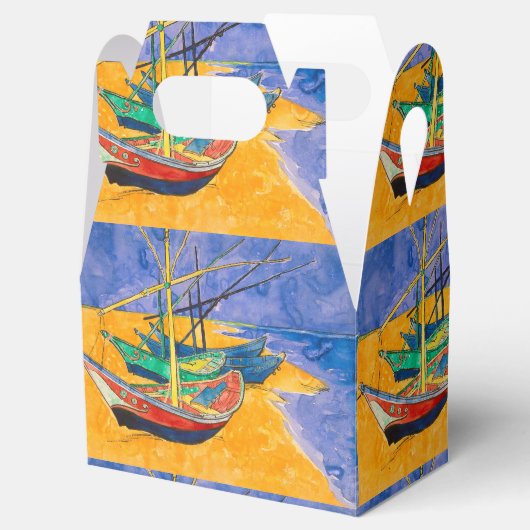 Van Gogh Boats Impressionisme Beach Bedankdoosjes (Geopend)