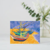 Van Gogh Boats Impressionisme Beach Briefkaart (Staand voorkant)