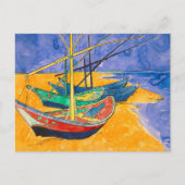 Van Gogh Boats Impressionisme Beach Briefkaart (Voorkant)