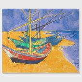 Van Gogh Boats Impressionisme Beach Cadeaupapier (Vlak)